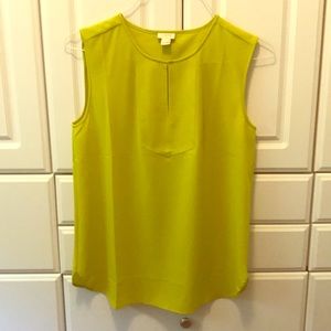 J Crew sleeveless shirt green